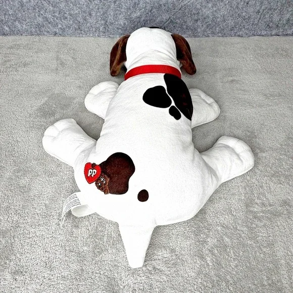 Pound Puppies Plush 17" White w/ Brown Spots, 2019 Hasbro Basic Fun Stuffed Dog - Picture 6 of 13